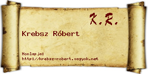 Krebsz Róbert névjegykártya
