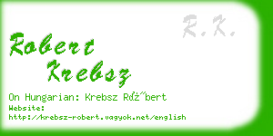 robert krebsz business card